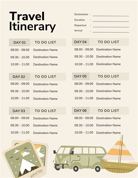 make itinerary for trip online.